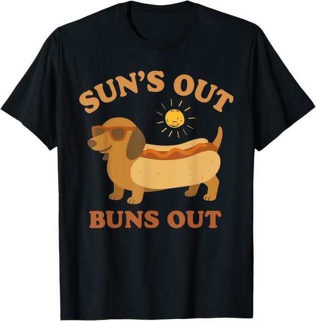Suns Out Buns Out Dachshund Wiener Dog Summer Beach Funny T Shirt XXXXL