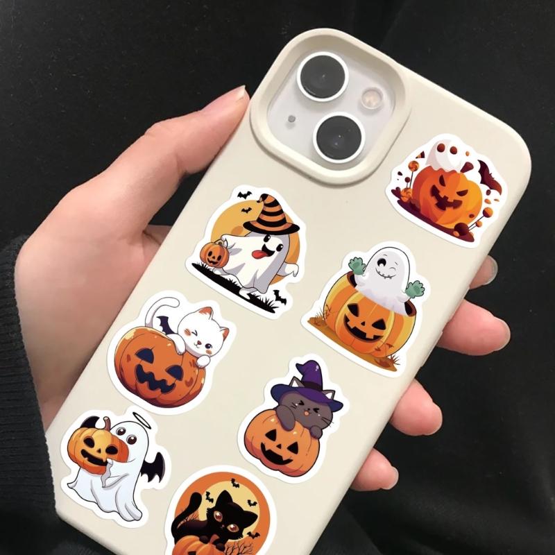 Bulk 500Pcs Cartoon Pumpkin Stickers Adhesive Suitable For Scrapbooking Laptop Phone Case Kids Crafts Holiday Decoration