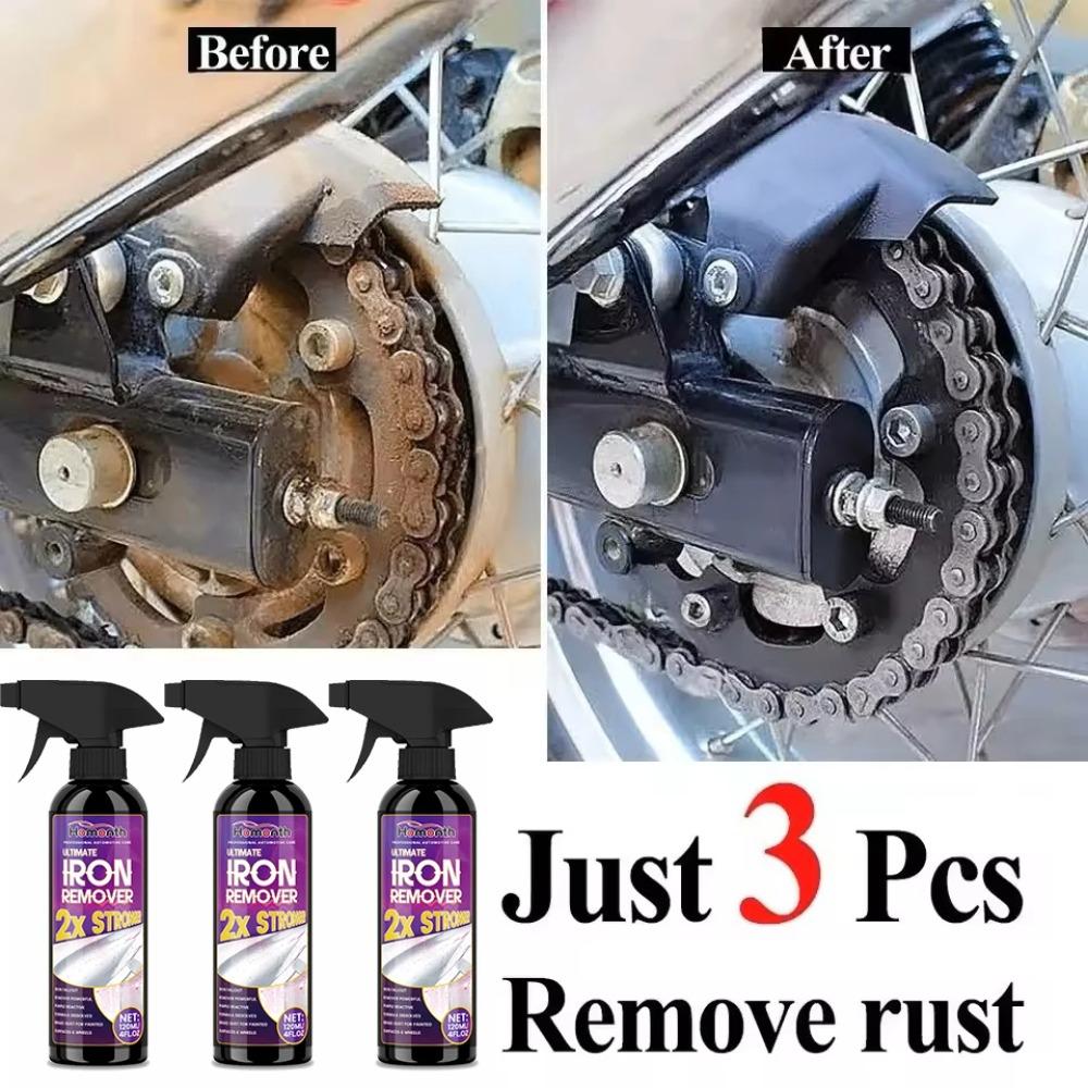 Powerful Car Rust Removal Spray Kit Metal Polishing Spray Powerful Rust Stain Removal Cleaning Spray Quick Rust Dissolving Agent 1Pcs
