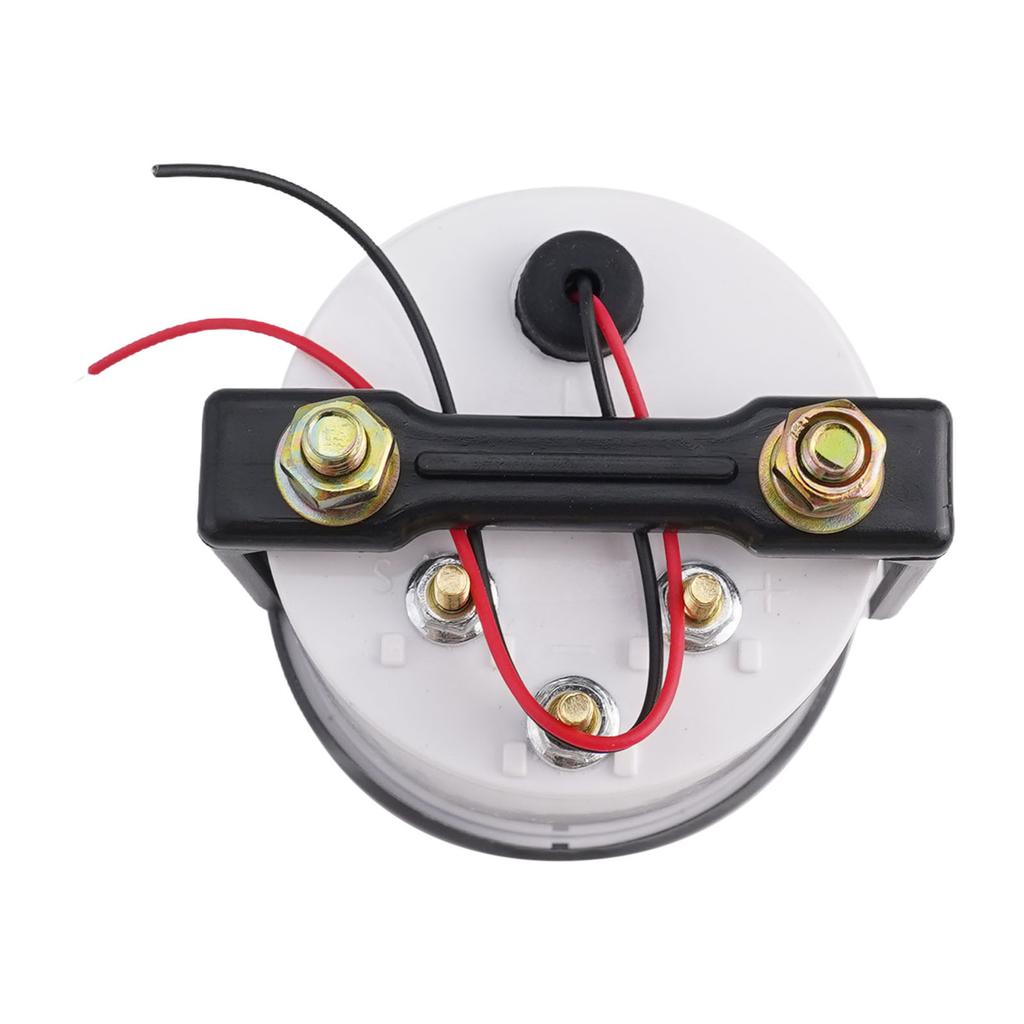 12V 52mm Car Fuel Level Gauge Fuel Level Gauge Meter 240-33 Ohm E-/2-F White LED Light Black Rim Automotive Gauges