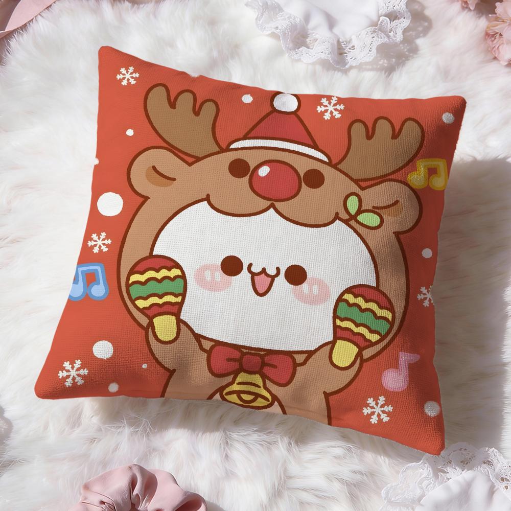 Cute BUBU DUDU Cushion Cover Premium Comfort Reversible Pillow Cove -Two in One Design for Any Room & Car Interior