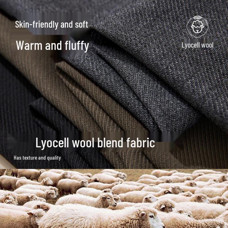 Yiyang Women's Lyocell Wool Blend Straight-Leg Trousers