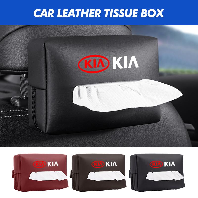 JNGO1 Car Center Console Armrest Tissue Box Seat Back Hanging Paper Boxs For KIA Sorento Stinger Soul Spectra Niro Cadenza Sephia