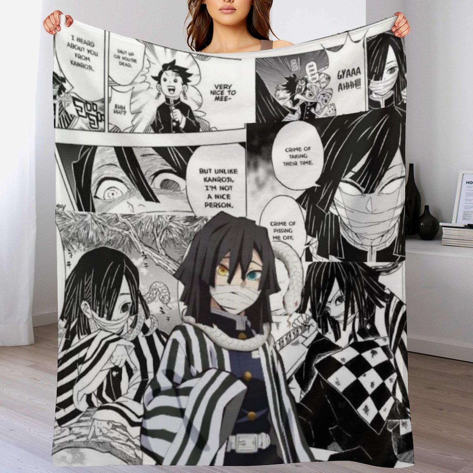

Iguro Obanai Throw Blanket Quilt wednesday Large Blankets 102x76cm(40x30in)