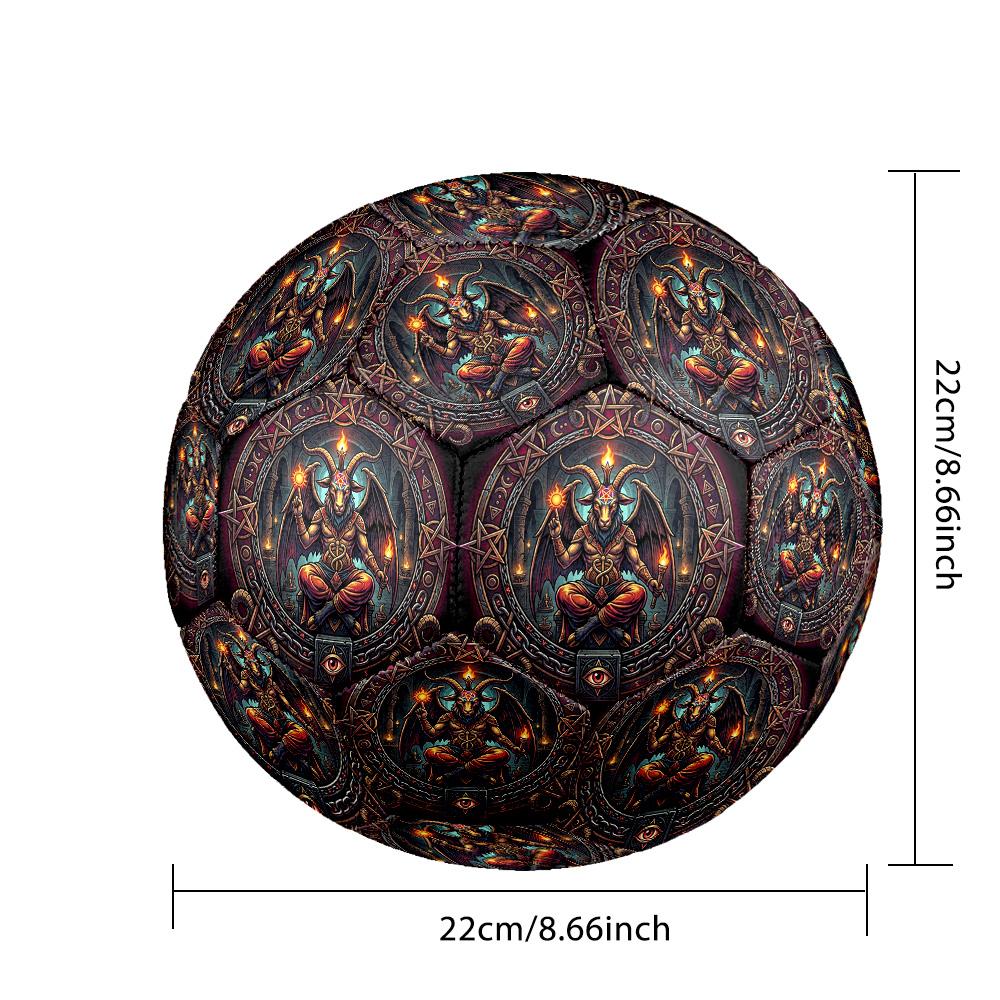 Occult Ritual Symbolism Round Football Size 5 Adult Ball Suitable for Training Matches and Outdoor Team.