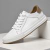 Fashion New Designs Men's Genuine Leather Casual Shoes Leisure Walk Male Skateboard Footwear Versatile Vulcanize Shoes Tenis Masculino