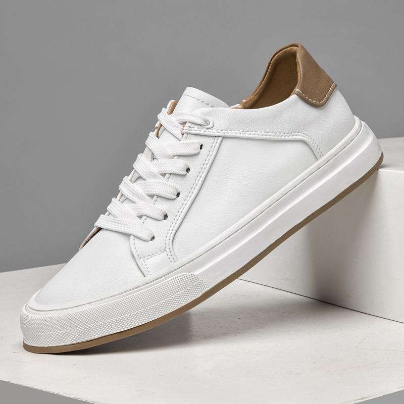 Fashion New Designs Men's Genuine Leather Casual Shoes Leisure Walk Male Skateboard Footwear Versatile Vulcanize Shoes Tenis Masculino