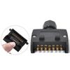 SXR-12V Trailer Socket Plug 7 Pin Flat Male+7 Pin Plug Flat Female For Rv Truck