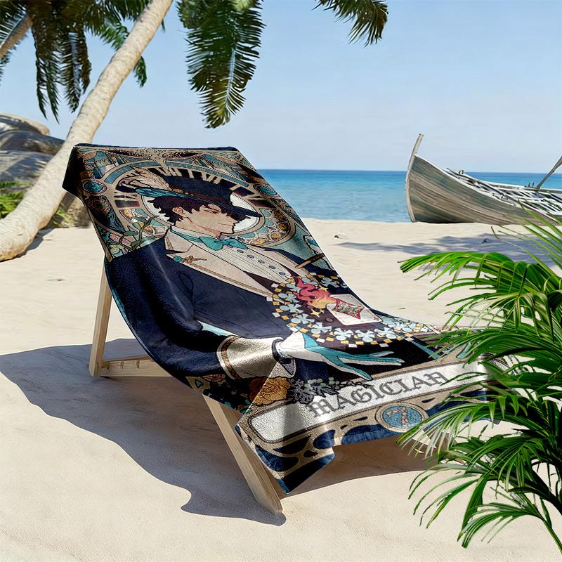 Lord of Mysteries Print Beach Towel, Large Soft Quick Dry Towel for Beach Camping Swimming