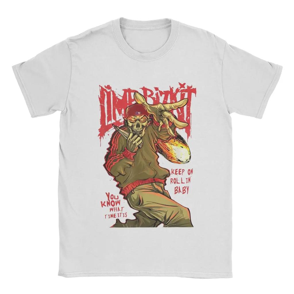 Letnia koszulka vintage Limp Bizkit z 1997 roku dla mężczyzn i kobiet, bawełniana, kreatywna koszulka, T-shirt z okrągłym kołnierzykiem, topy z krótkim rękawem, odzież