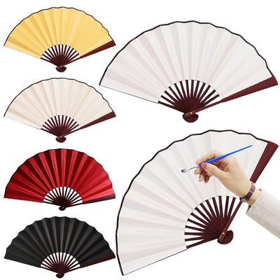 10 Zoll DIY Malfächer Altertum Handfächer Leerer Faltfächer Chinesisch für Zuhause Tanzparty Hochzeitsdekoration