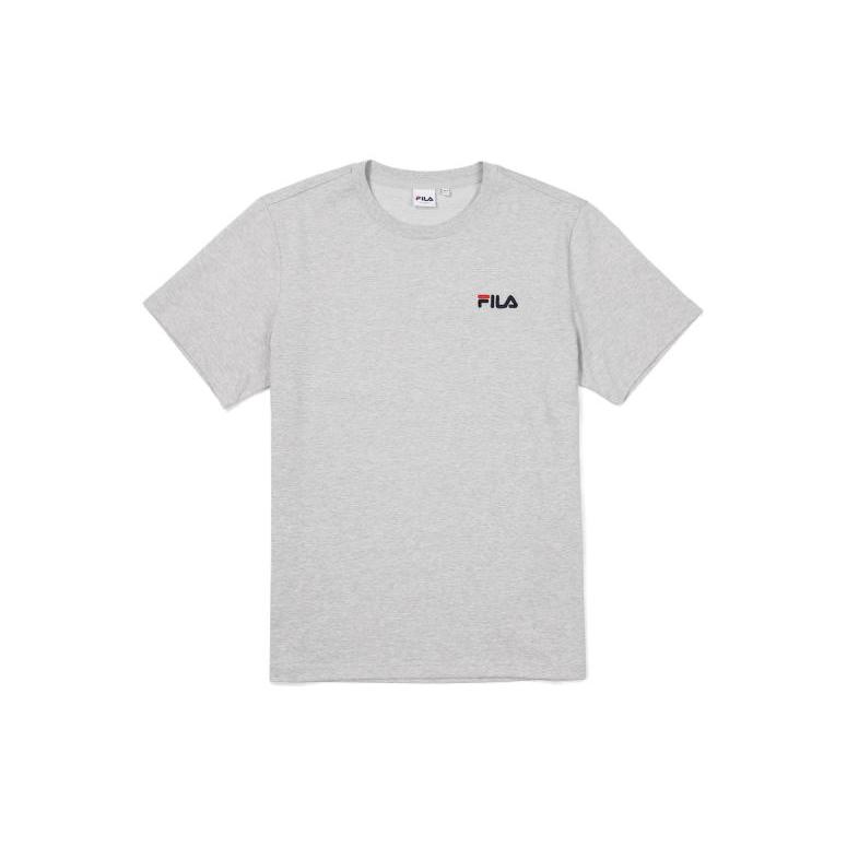 FILA T Shirts Unisex Gray Crew Neck Moderate Straight Fit FS2RSF2101X-LML 090