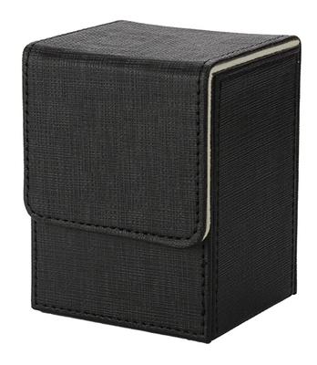 Venssu Kortlåda Handelskortlåda Vertikal Magnet PU-läder 100 Kort Ärmkompatibel Pokemon Duema Olika Kortspel "Yu-Gi-Oh BOX" (Svart)