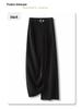 Women's Grey Wide-Leg Suit Pants for Spring 2025 - Casual, Draped, Loose-Fit, Slimming, Straight-Leg Style for Spring and Autumn.