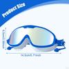 Regulowane okulary pływackie dla dorosłych, widok panoramiczny, do aktywności wodnych i nurkowania