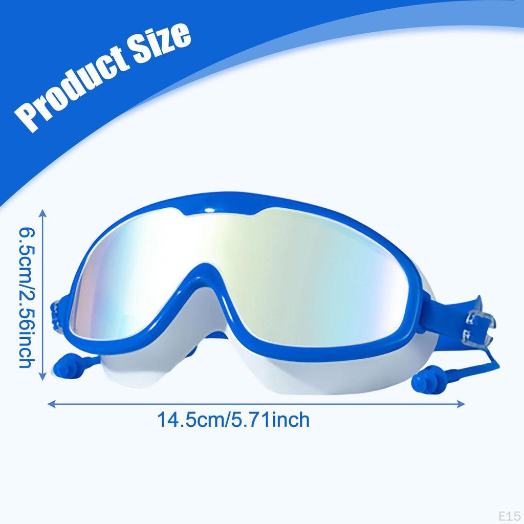 Regulowane okulary pływackie dla dorosłych, widok panoramiczny, do aktywności wodnych i nurkowania