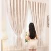 2026 Velcro Jacquard Sheer Curtain, Blackout Curtain,Punch Free Sun Protection Lace Window Voile Curtain, Light Filtering Bay Window Drape