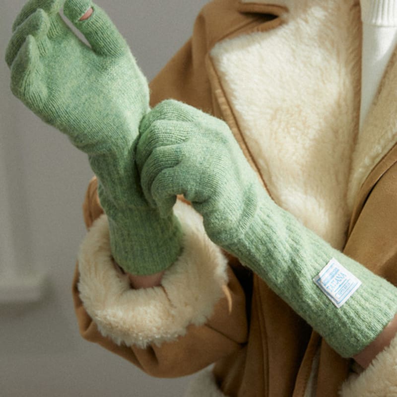 TATIANA Crayon Wool Blend Finger Hole Gloves GV8122 6 Colors