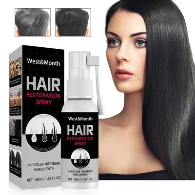 Lotion pour cheveux noirs, laque pour cheveux, extrait de plantes, nourrit, répare le cuir chevelu, prévient la chute des cheveux et protège les cheveux