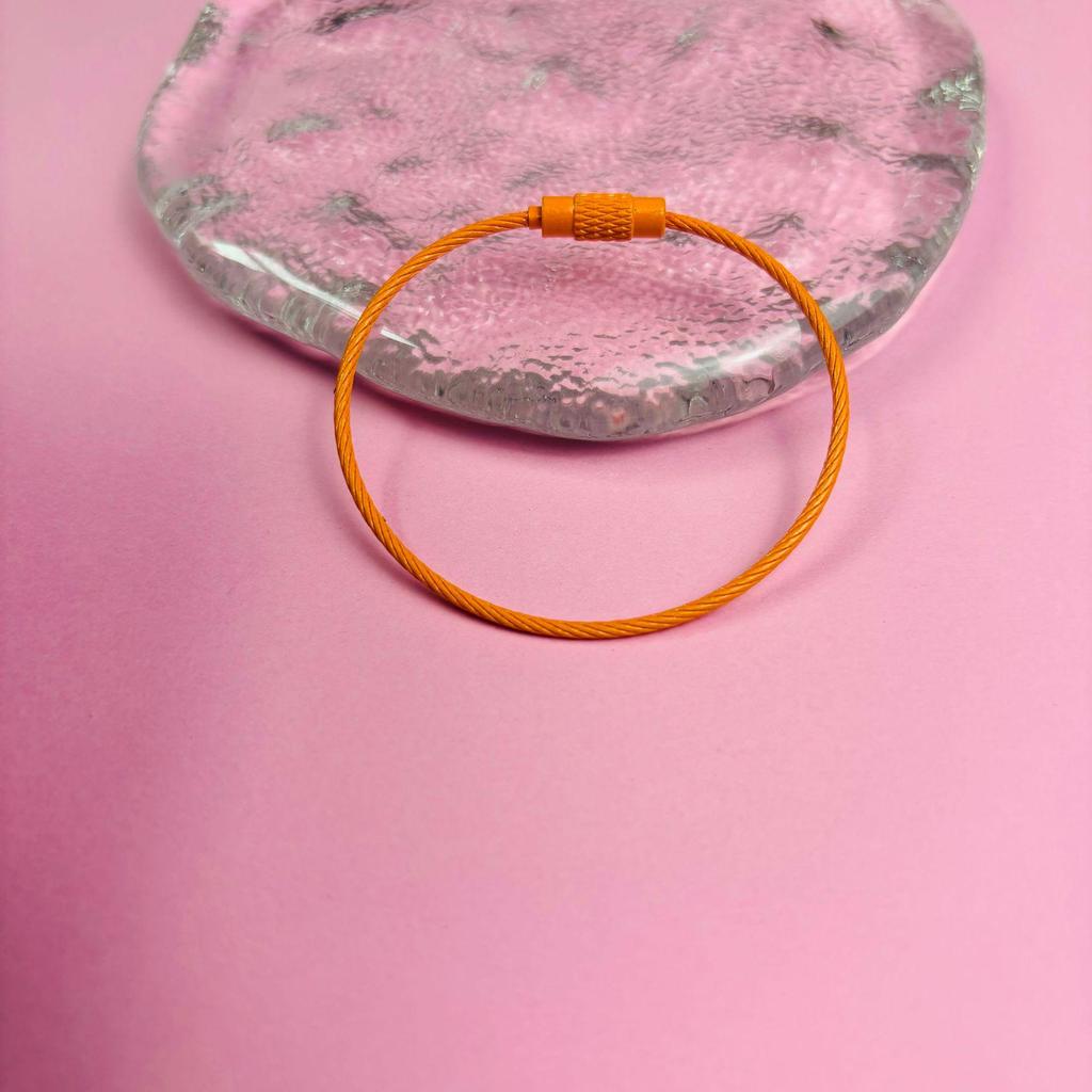 Punktfärgad Emaljerad Ståltrådsring, Målad/Rostfri Stålring, Repspänne, Godisfärgad Ståltrådsrep