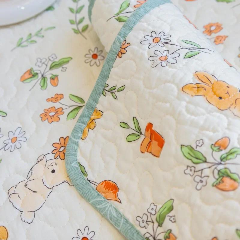 Pure Cotton Simple Dustproof Sofa Mat Retro Small Floral Comfortable Cushion Four Seasons Universal Anti Slip Couch Cover Cloth