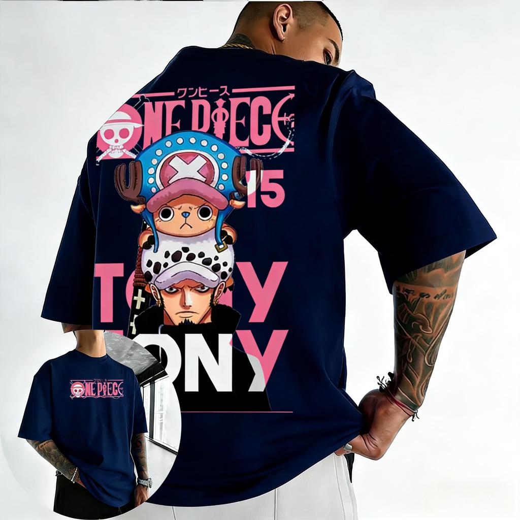 ONE PICE Unisex Summer Cotton Tshirt 2026 New Chopper Anime Collaboration Harajuku Oversized Loose Casual Y2K Parentchild Top
