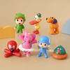 Set da 7 Pezzi Carino e Affascinante Pocoyo Animale Giocattolo Uccello Anatra Elefante Bambola Giocattolo Modello Scena Ornamenti Anime Cartone Animato Adorabile Figure in PVC Giocattoli