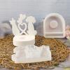 Kitten Puppy Animal Shape Silicone Candlestick Molds for Making Candle Stand Tealight Holder Epoxy Resin Silicone Molds