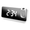1 PZ sveglia con display a specchio LED, proiezione dell'ora, funzione di memoria allo spegnimento (per spina in uso, senza batteria)