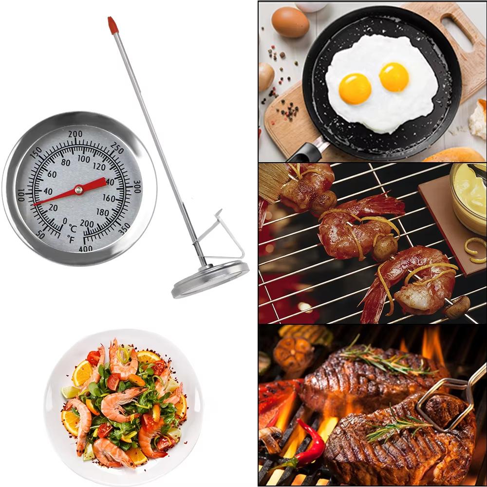 Probe Thermometer Kitchen Tools Cooking Temperature Meter 0~200C Milk Coffee Food Meat Gauge Stainless Steel