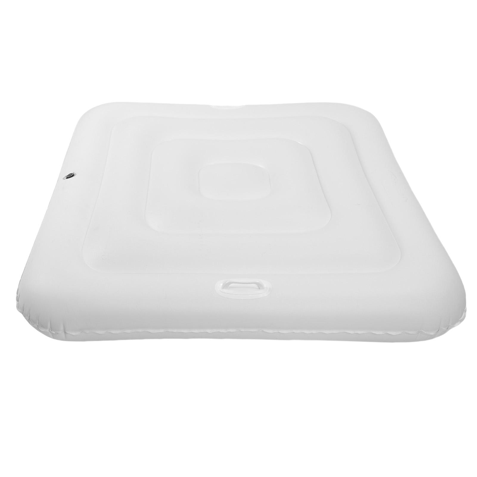 

130cm Inflatable Swimming Pool Cover Outdoor Spa Pool Cover Dust Proof PVC Square Pool Protector