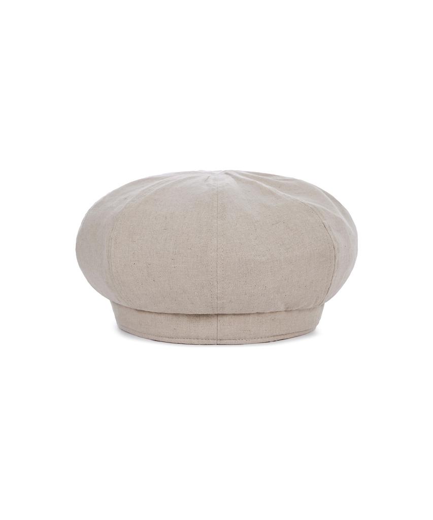 Bajal Heart Chain Studded Linen Beret Natural