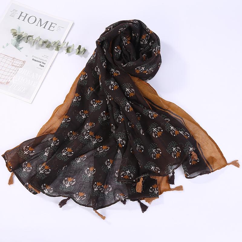 

180*90cm Artistic And Fresh Thin Silk Scarf Sunscreen Shawl Spring/Summer Blue Geometric Balinese Scarf One Size