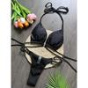 Bandage Swimsuit Women Sexy Bikini Ribbed Swimwear Triangle Bikini Set Two Piece Suit Beachwear Micro Thong Biquini