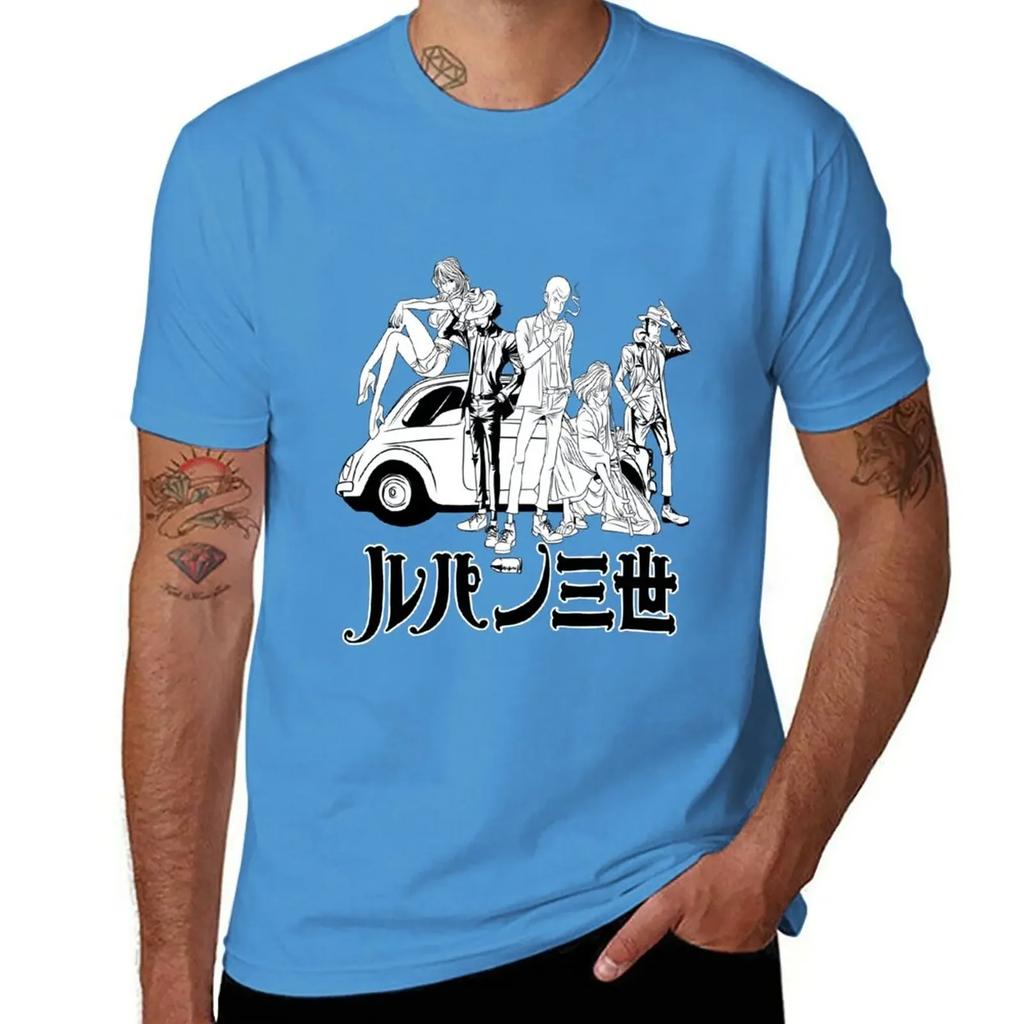 T-Shirt LUPIN abbigliamento vintage asciugatura rapida t-shirt bianche da uomo