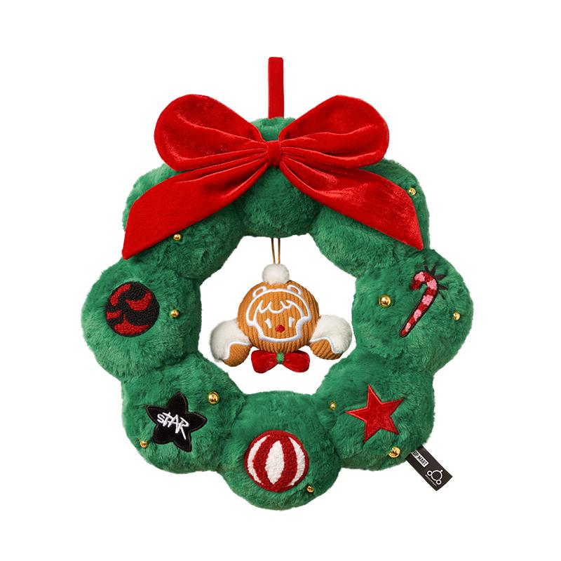 

Новая коллекция POP MART Wishing Time SKULLPANDA Плюшевый брелок-венок Тренд-товары PPMT-2411-0013 Plush Wreath Charm