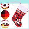 Festive Red And Black Plaid Christmas Stocking With Snowflake Design For Holiday Cheer And Gift Giving