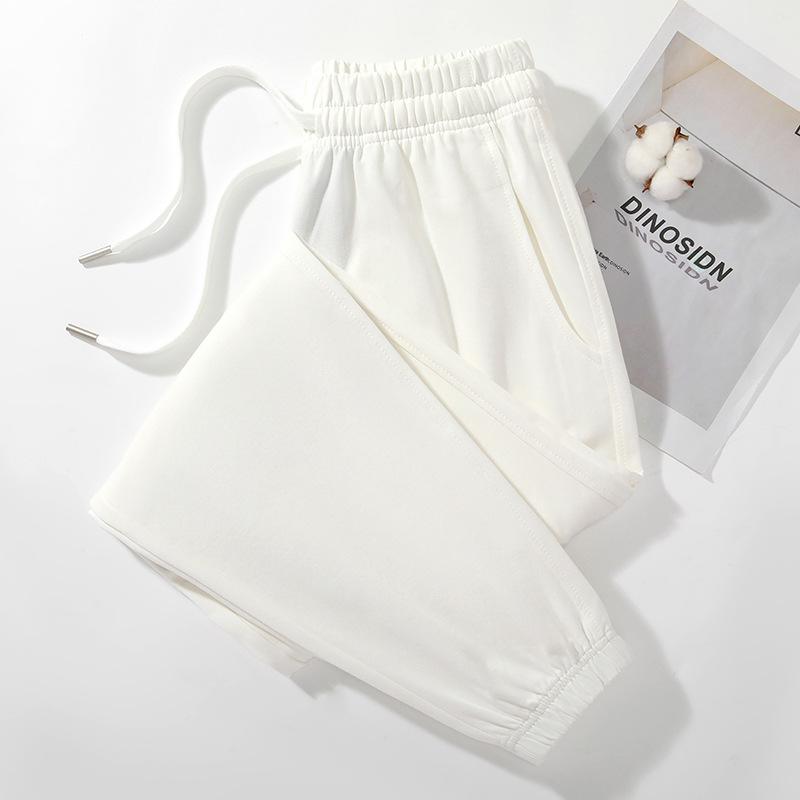 Women's Casual Summer Cotton Harem Sweatpants - Loose Fit, Cuffed, Sports Style