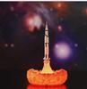 3D Printed Moon Rocket Launch Lamp - Creative LED Spaceship Table Night Light