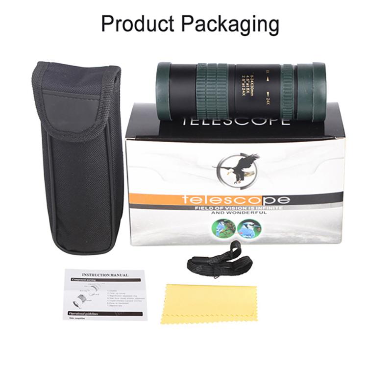 

Високопродуктивний монокуляр 8-24x30 з FMC покриттям для любителів активного відпочинку. Ідеально підходить для полювання, спостереження за дикою природою, спостереження за птахами.