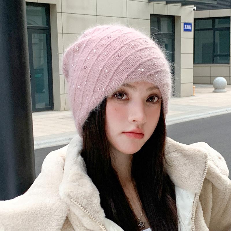 Herbst und Winter Neuer Hut Damen Street Casual Hut Thermischer Ohrenschutz Stapelhut Wintermützen für Damen, Mützen für Damen, Hüte für Damen Winter