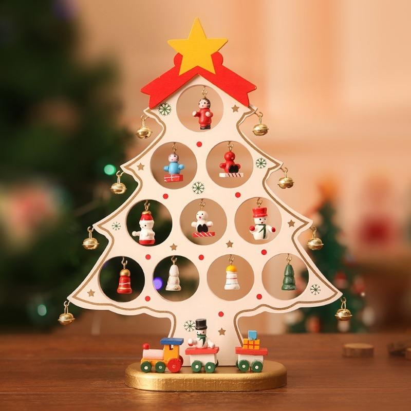 Mini Christmas Tree DIY Material Pack Small Tabletop Ornaments New Christmas Children's Gifts