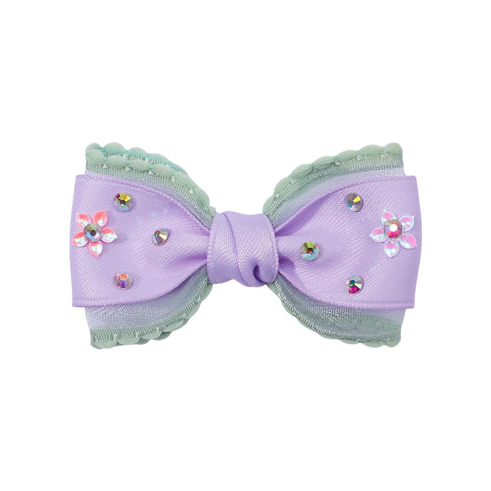 2Pcs New Children's Bow Hairpin Shiny Hairpin With Diamonds Headdress Hair Clips Sweet Girls Princess Hair Accessories