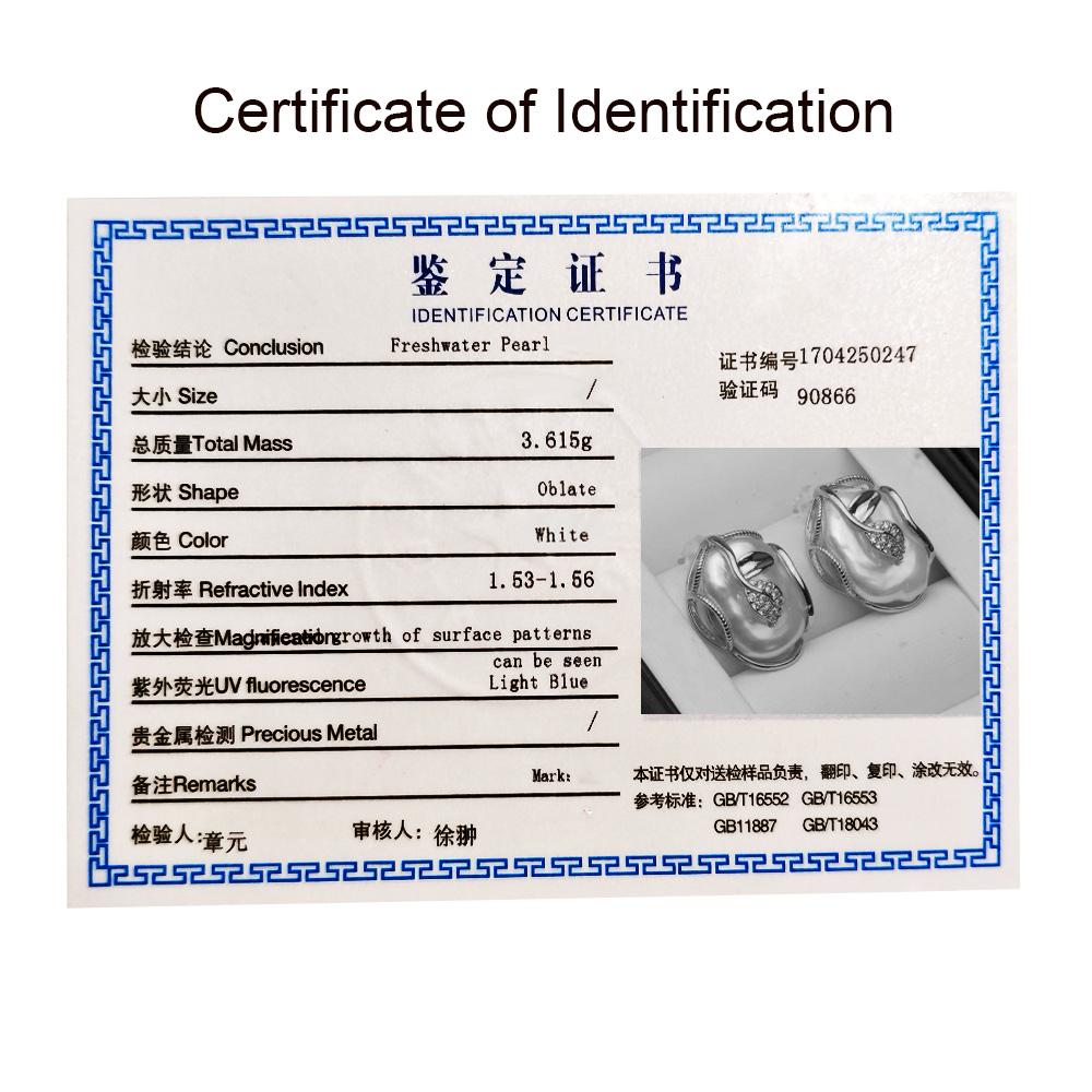 Genuine wedding freshwater baroque pearl earrings for women,fashion natural pearl earrings mom trendy best gift white