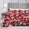 Merry Christmas Festive (1) Flannel Blanket Super Warm Throw Blanket for Bedroom Travel Comfortable Bedspread Sofa Bed Cover