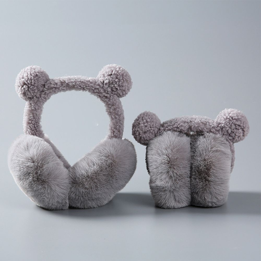 Design Solid Color Frog Bear Ear Women Ear Muff Korean Style  Ear-flap Children Ear Cover Plush