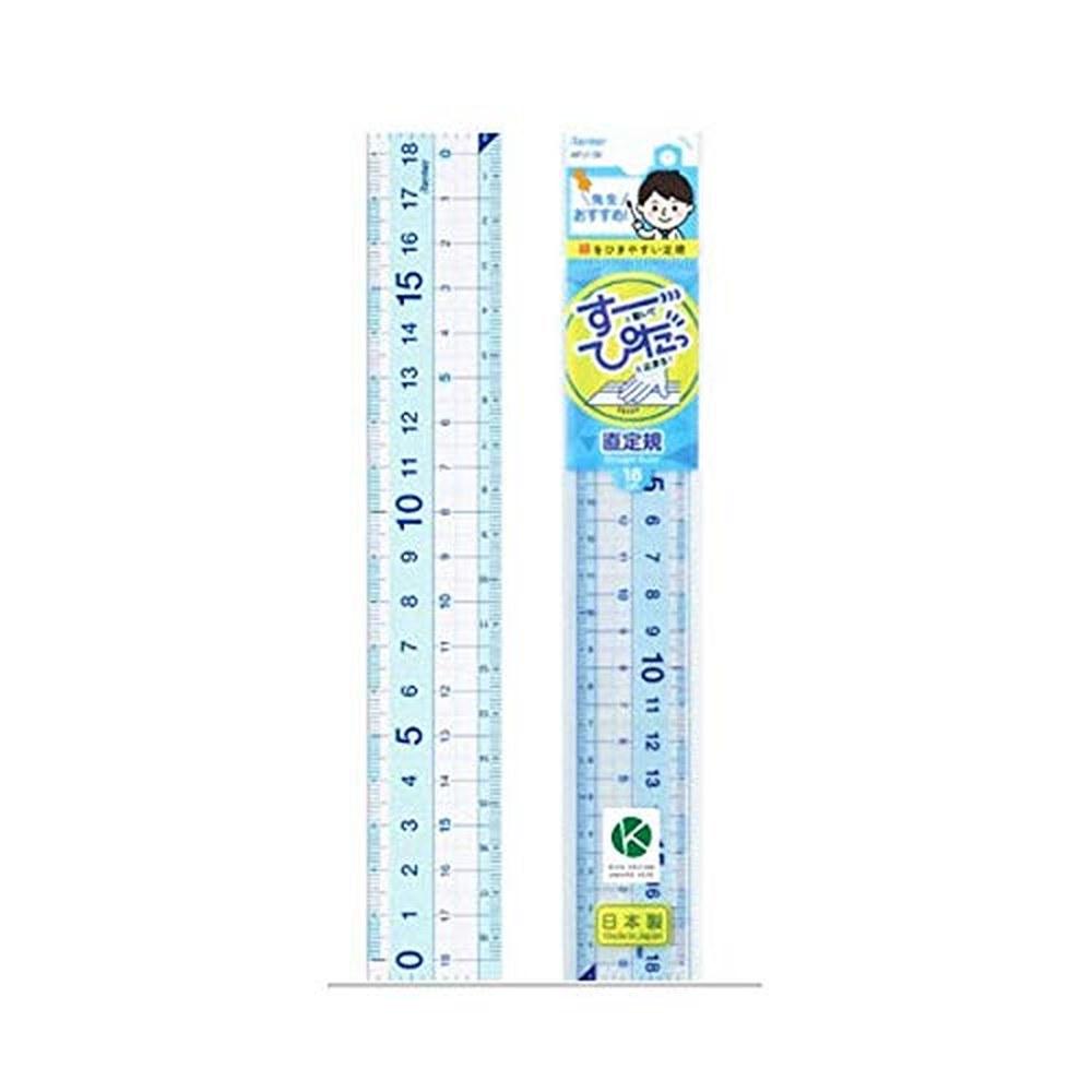 Japanese Product Reimei Teacher Recommended Straight Ruler 18cm APJ136 (Pack of 2)