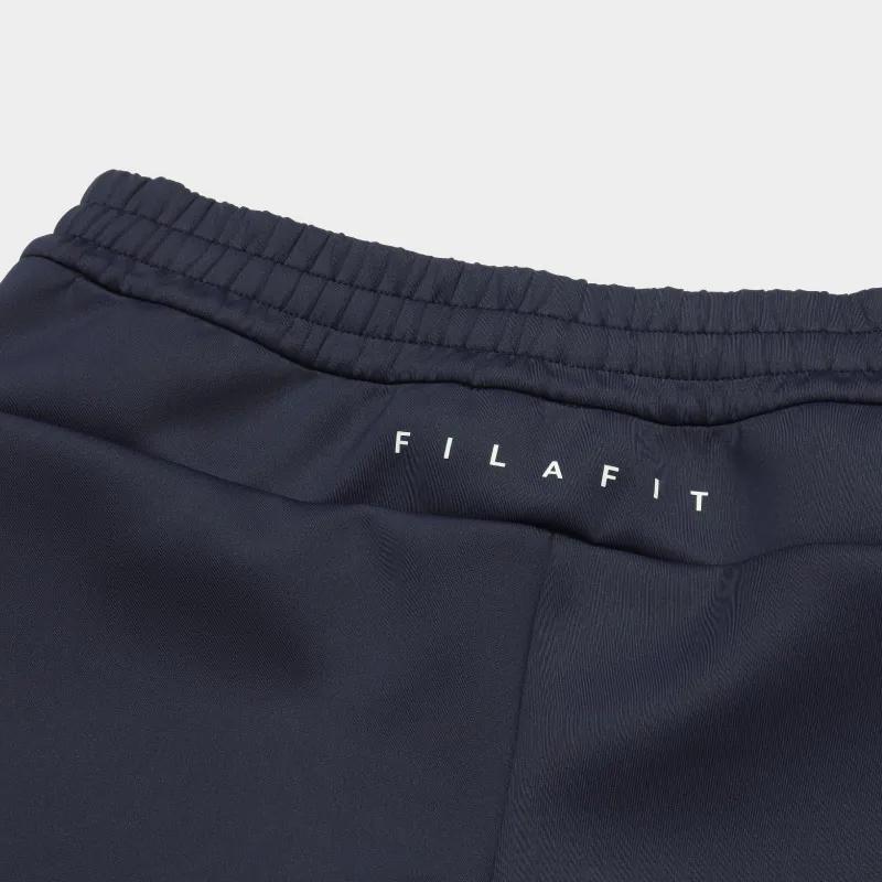 Fila Fitness Solid Color Mid-Rise Drawstring Straight Leg Casual Pants Women Bottoms Deep-Blue A11W411605F-NV