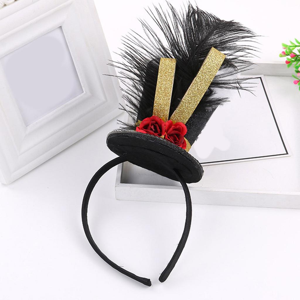 Vintage Fascinator Top Hat Exquisite Glitter for Tea Party Wedding Costume Pillbox Hat Lady Headwear for