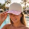 Cotton Striped Baseball Hat Hip Hop Printed Peaked Cap Casual Sun Hat  Girl